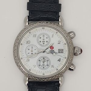 Michele CSX Diamond Chronograph 71-4000/5000 Watch Leather Strap
